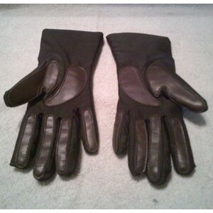 Vintage Brown Nylon‎ Spandex 9 1/2" Gloves